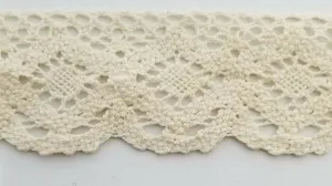 1-3/4" Cotton Cluny Lace Trimming - 10 Continuous Yards