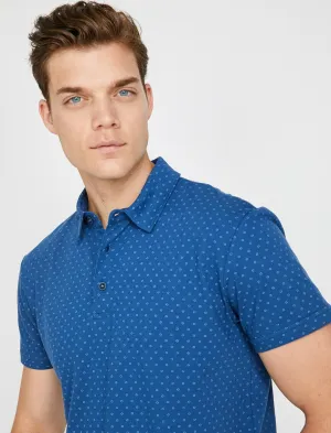 10278 Indigo Polo Neck T-Shirt