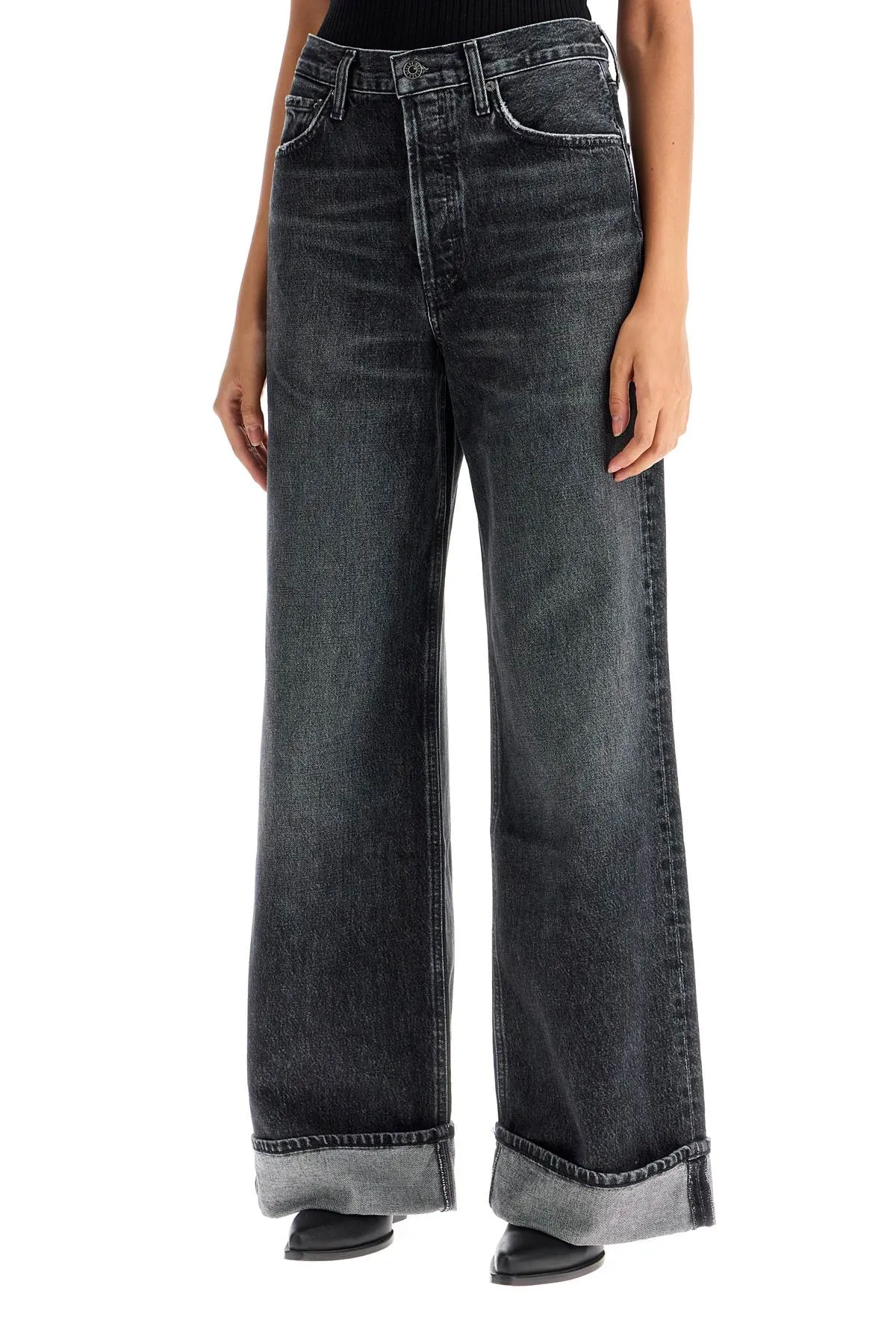 Agolde dame wide leg jeans