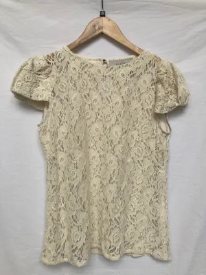 AMBALI Paris Cream Lace Blouse Size 12