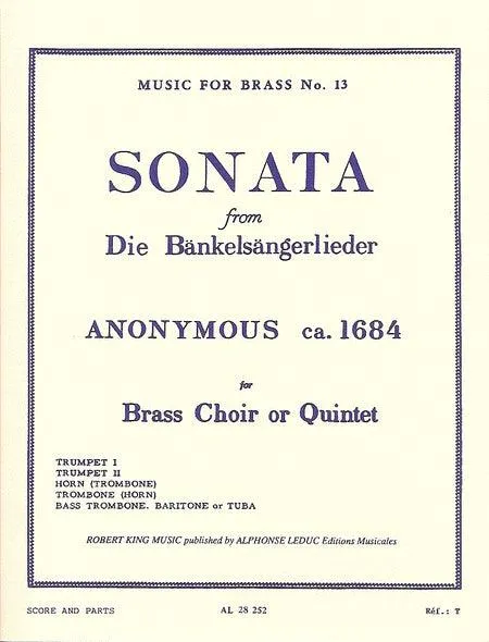 Anonymous — Bankelsangerlieder for Brass Quintet