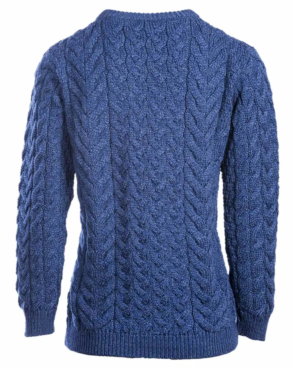 Aran Merino Wool Crew Neck Jumper