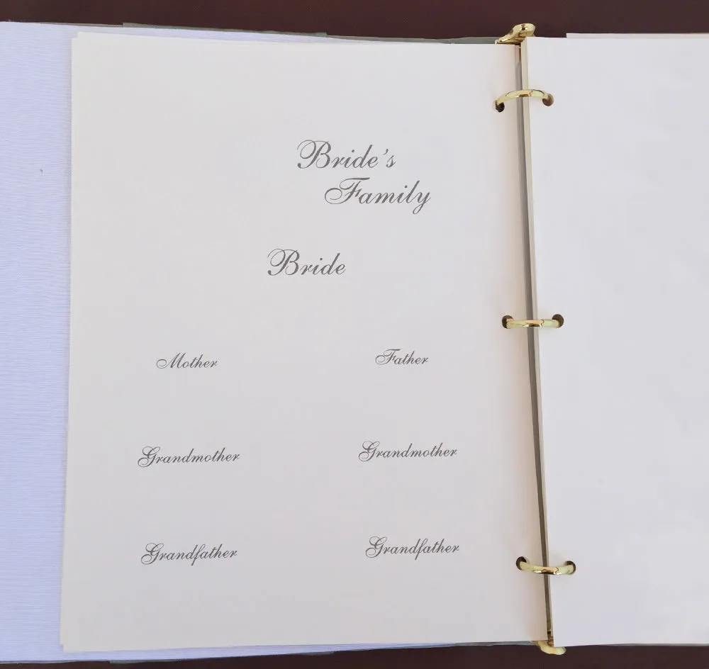 Audrey Wedding Memory Book