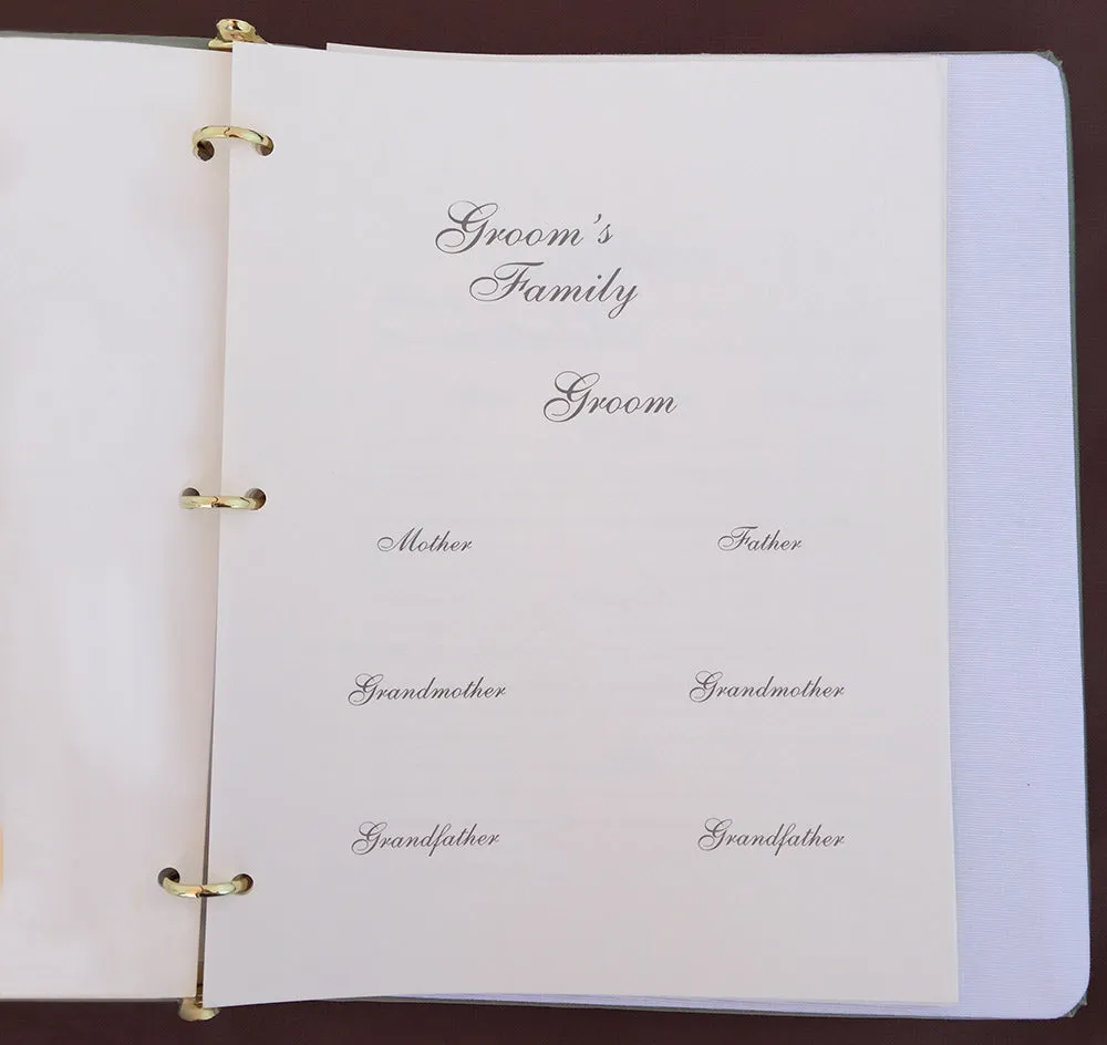 Audrey Wedding Memory Book