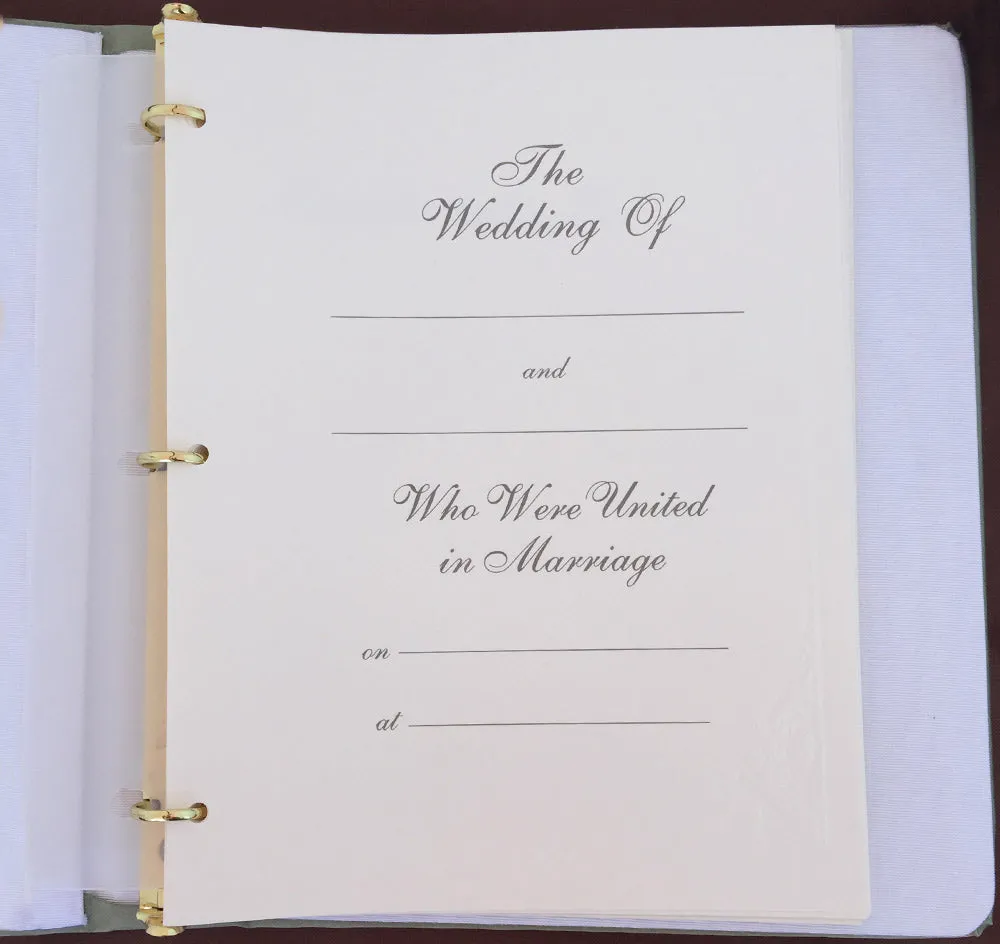 Audrey Wedding Memory Book