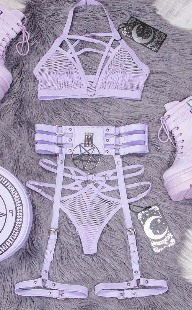 Baby Hex Suspender Belt | Lilac