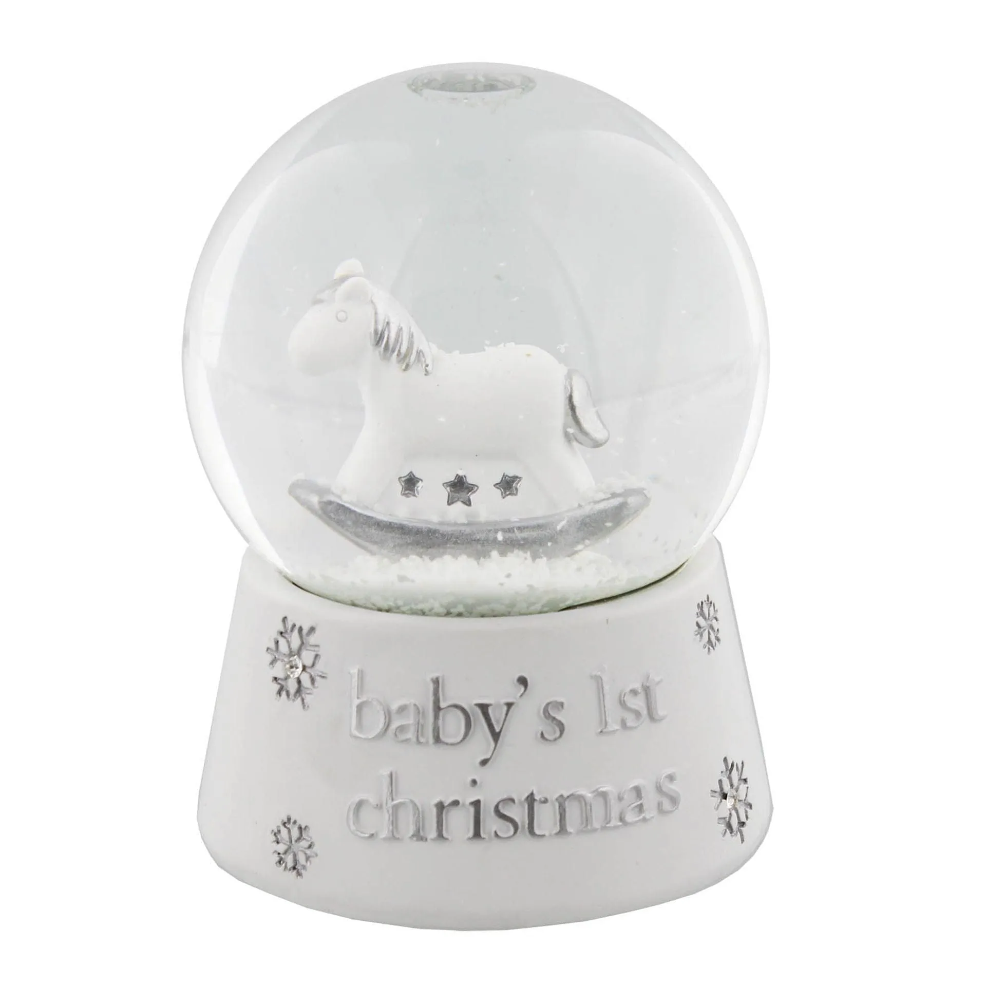 Baby's 1st Christmas Rocking Horse Snow Globe