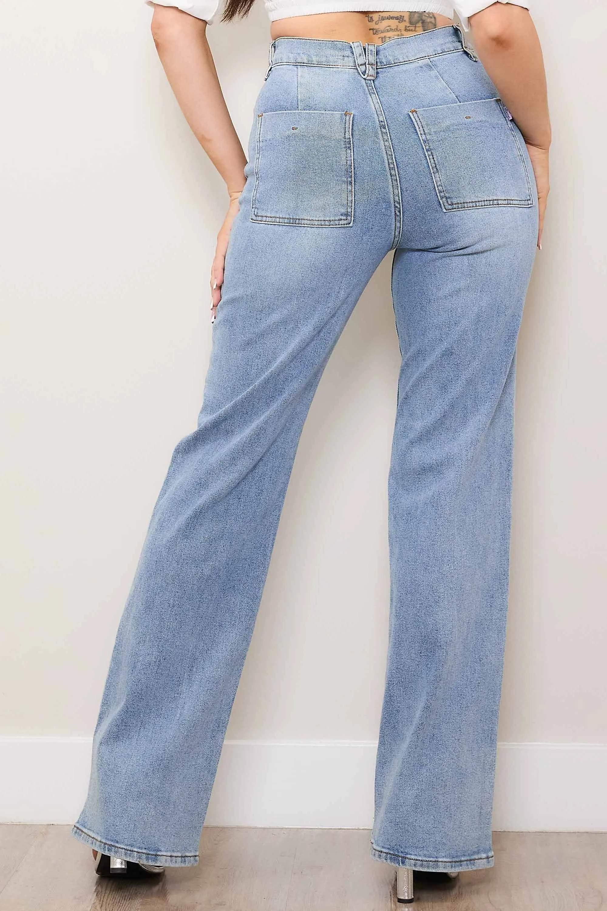 Belted Wide Leg Jeans