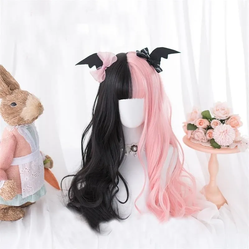 Black Pink Split Wig