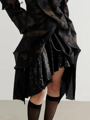 Bracadi Asymmetrical Sequin Skirt