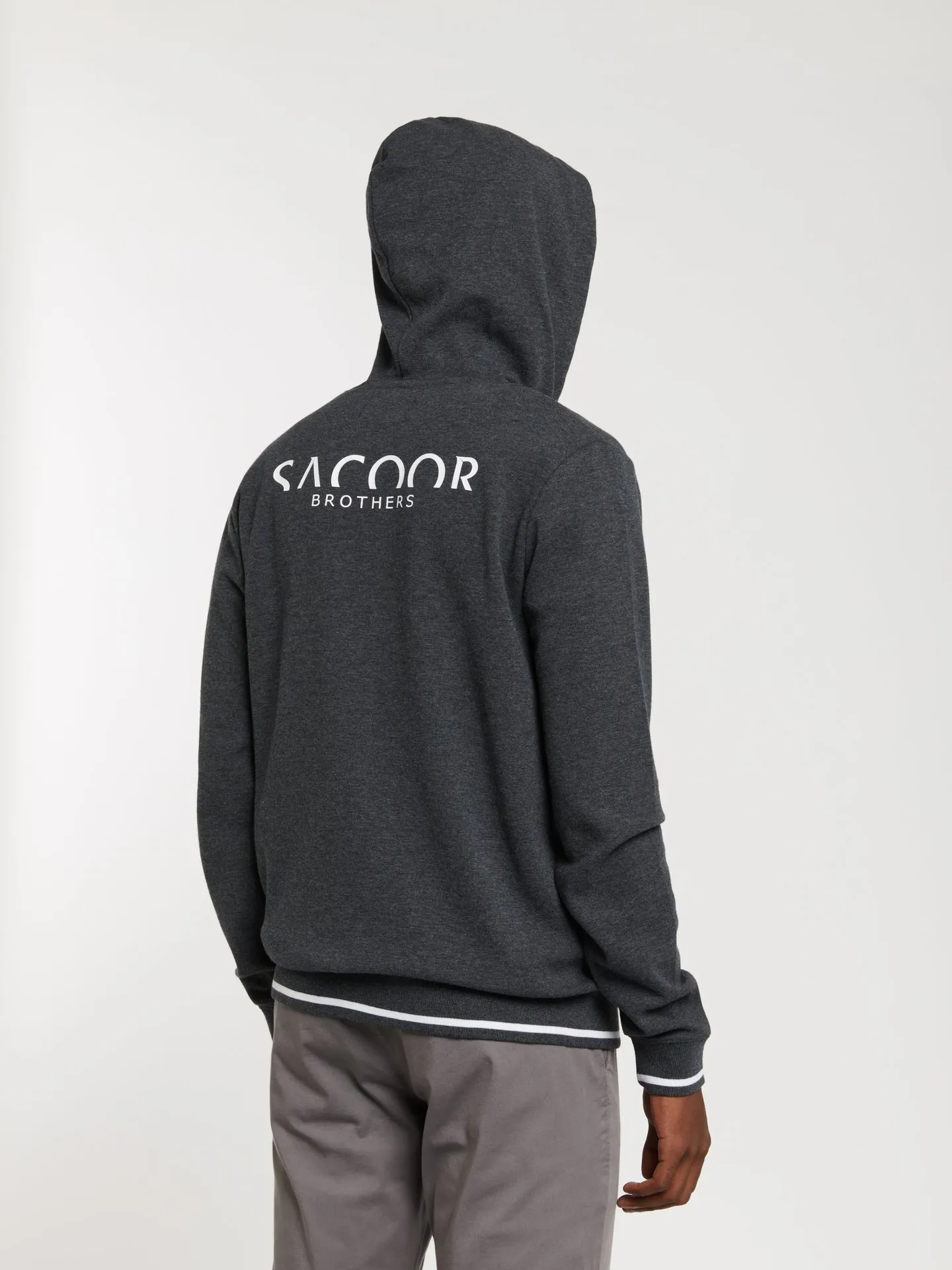 Branding zipped hoodie