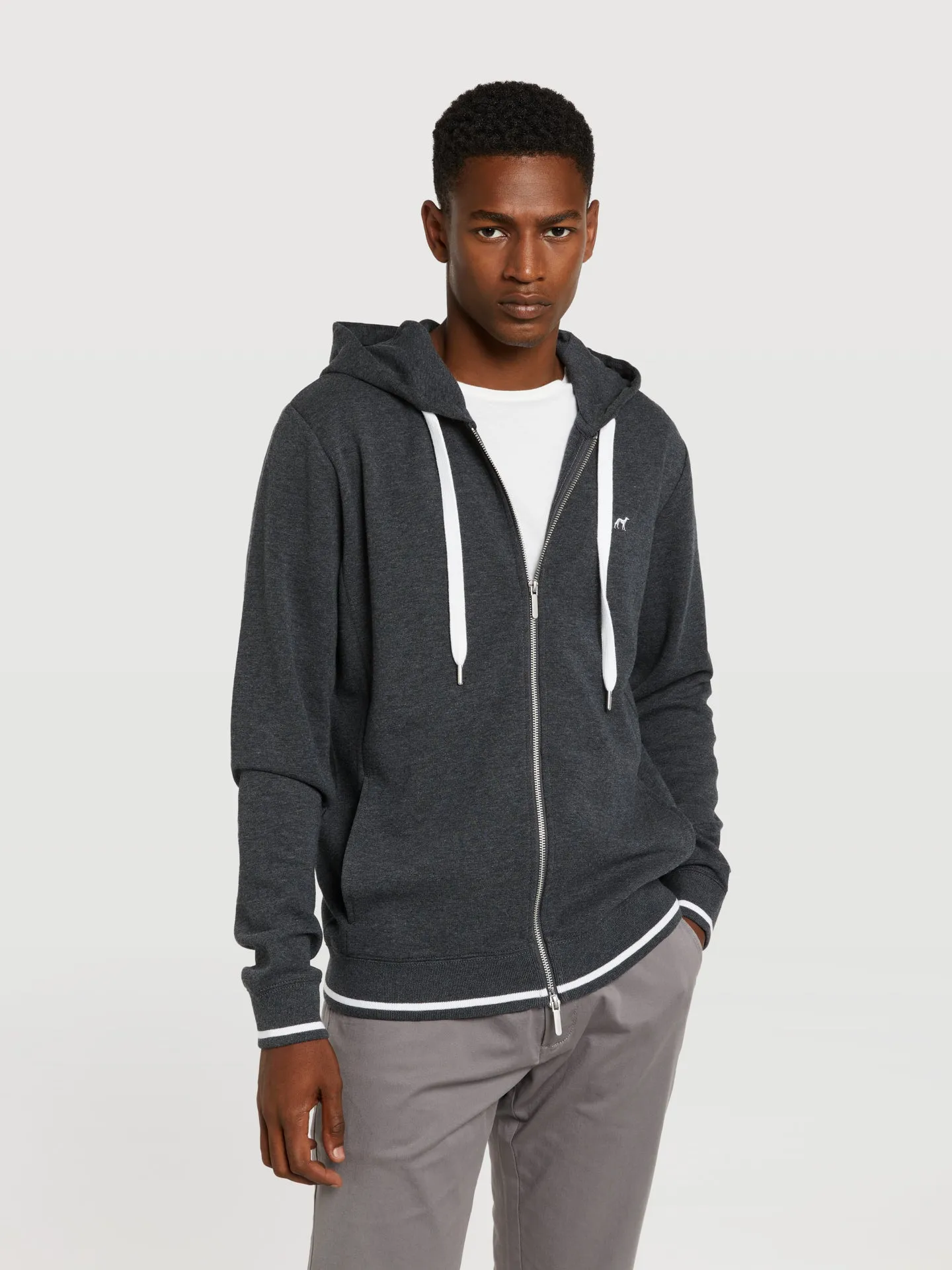 Branding zipped hoodie