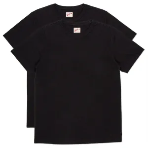 BT-2P TWO-PACK TEE black basic jersey [CORE]