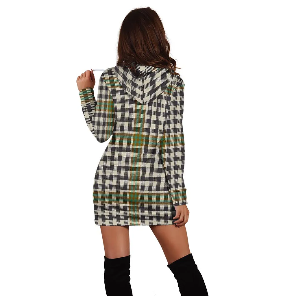 Burns Check Tartan Hoodie Dress with Family Crest