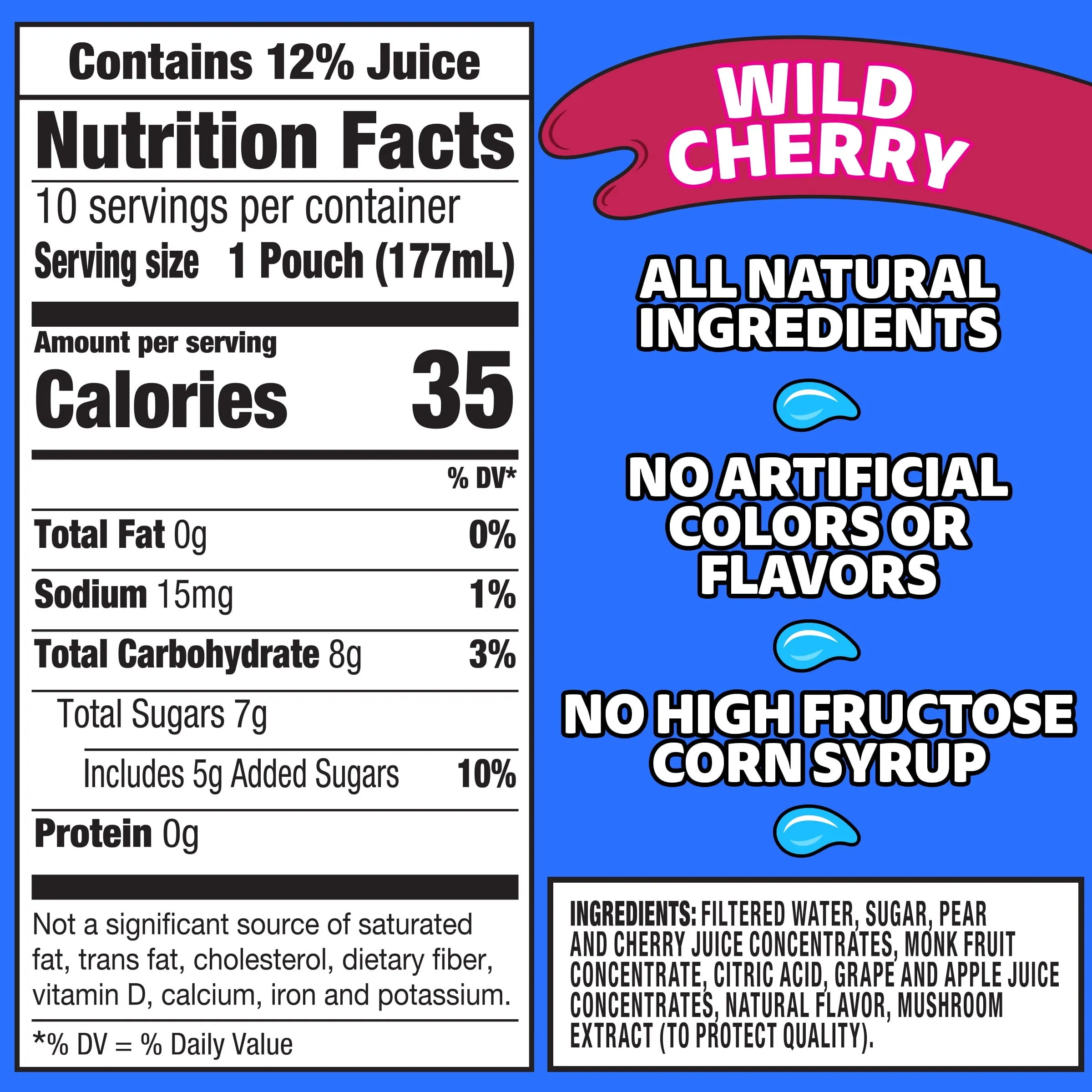 Capri Sun Wild Cherry Juice Box Pouches, 10 ct Box, 6 fl oz Pouches