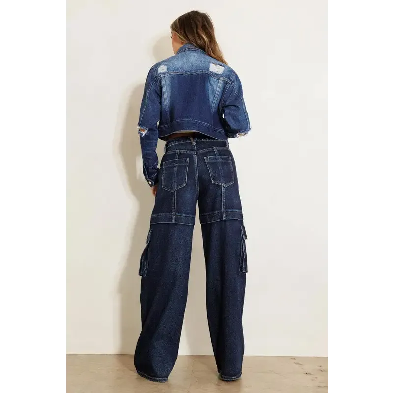 Cargo Wide Leg Jeans