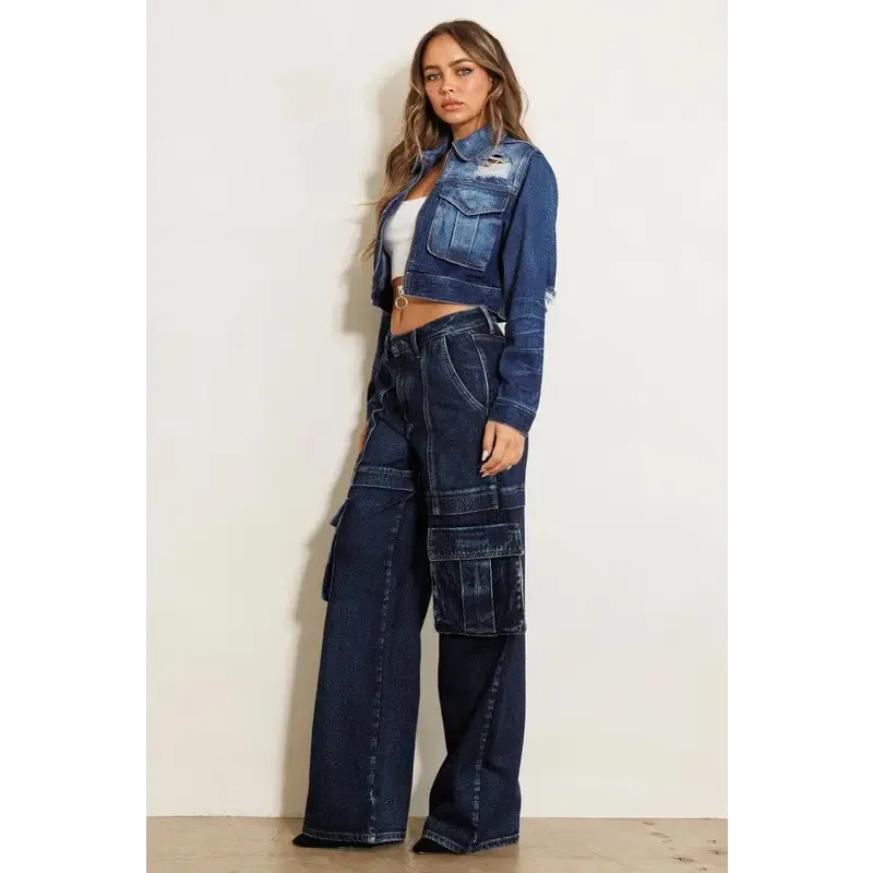 Cargo Wide Leg Jeans