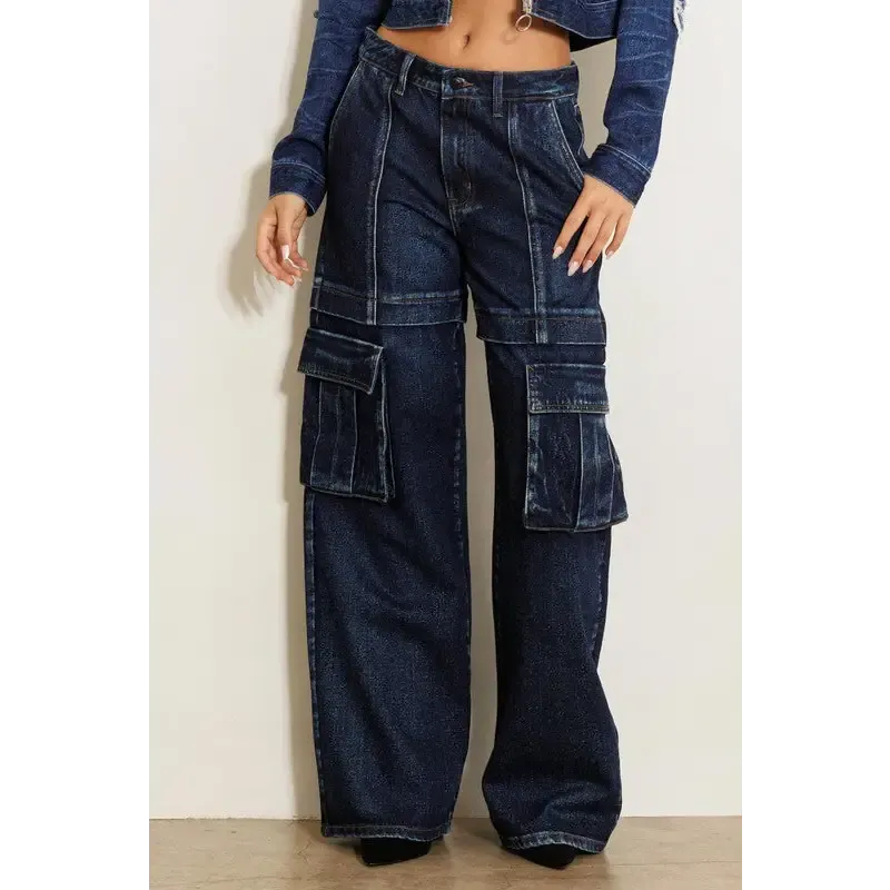 Cargo Wide Leg Jeans