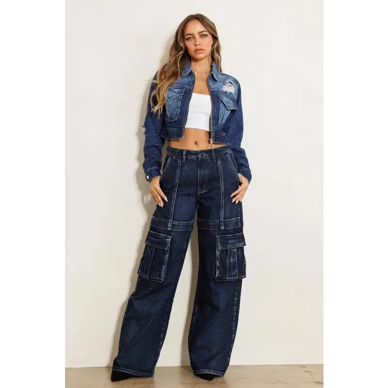 Cargo Wide Leg Jeans