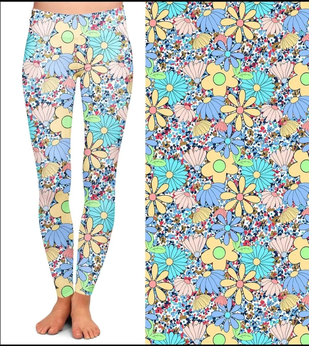 Cartoon Daisy Capri and Capri Lounge Pants