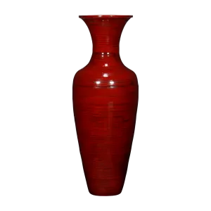 Classic Red Oil Floor Vase