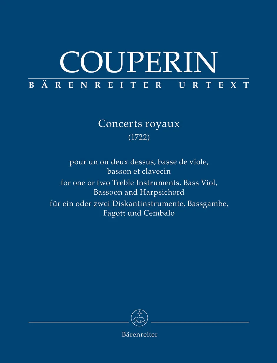 Couperin - Concerts Royaux for one or two Treble Instruments - Bass Viol, Bassoon and Harpsichord