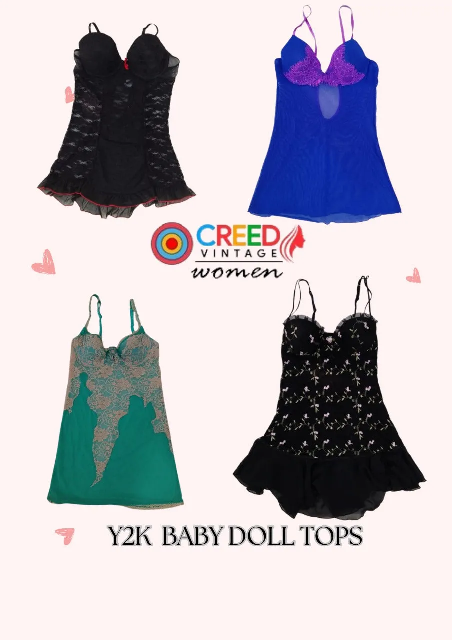 CR2895 Y2K Baby Doll tops - 10 Pcs