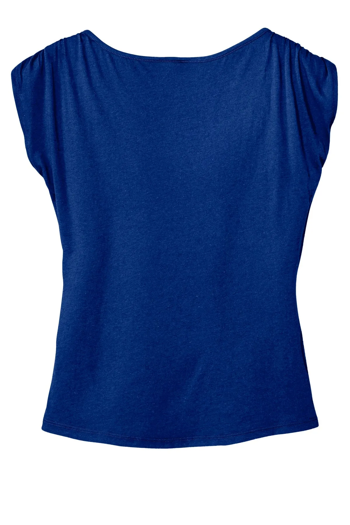 District Made Ladies Modal Blend Gathered Shoulder Tee. DM483