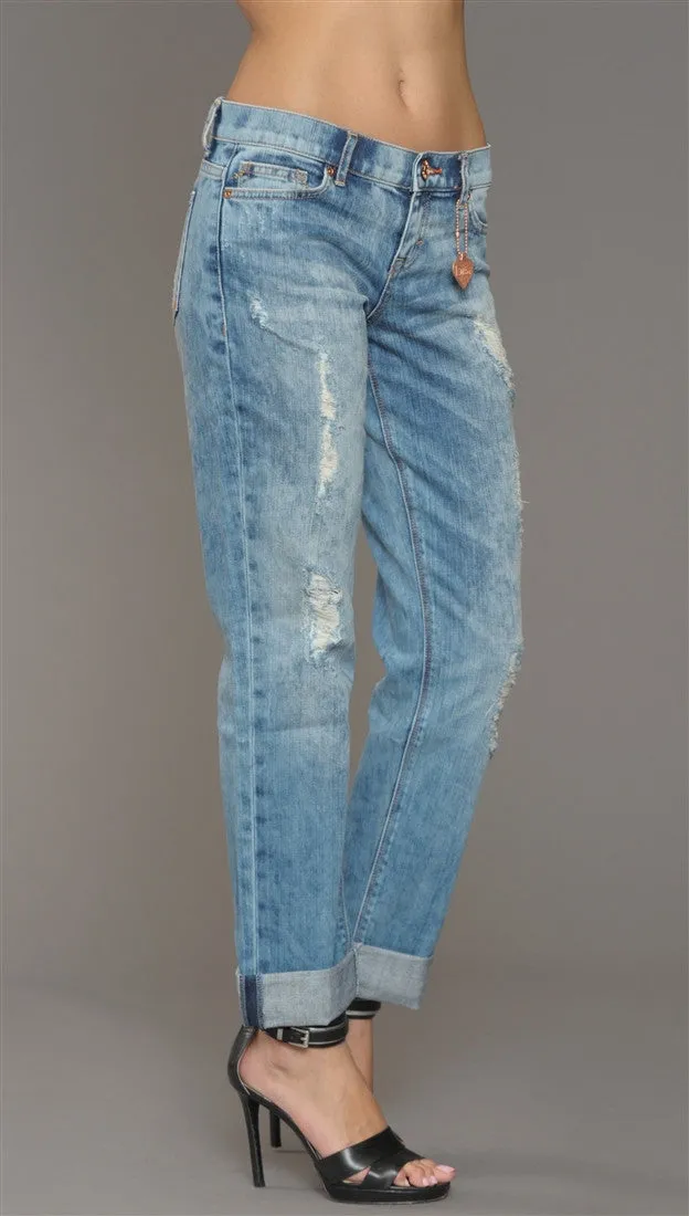 Dittos Sari Mid Rise Relaxed Straight Denim in Torino