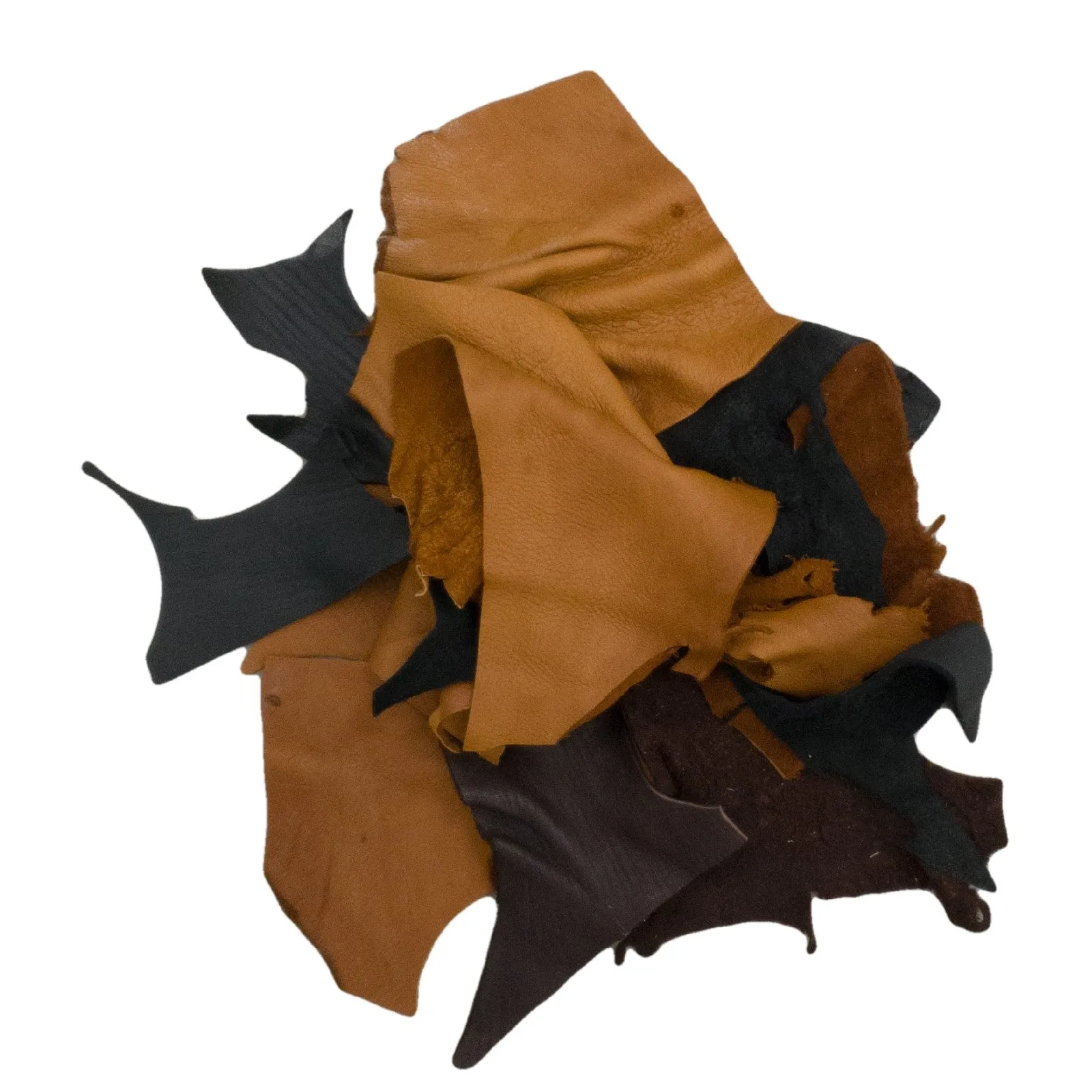 Earth Tones Buckskin, 2-4 oz, 1 lb Deer Scrap Bag