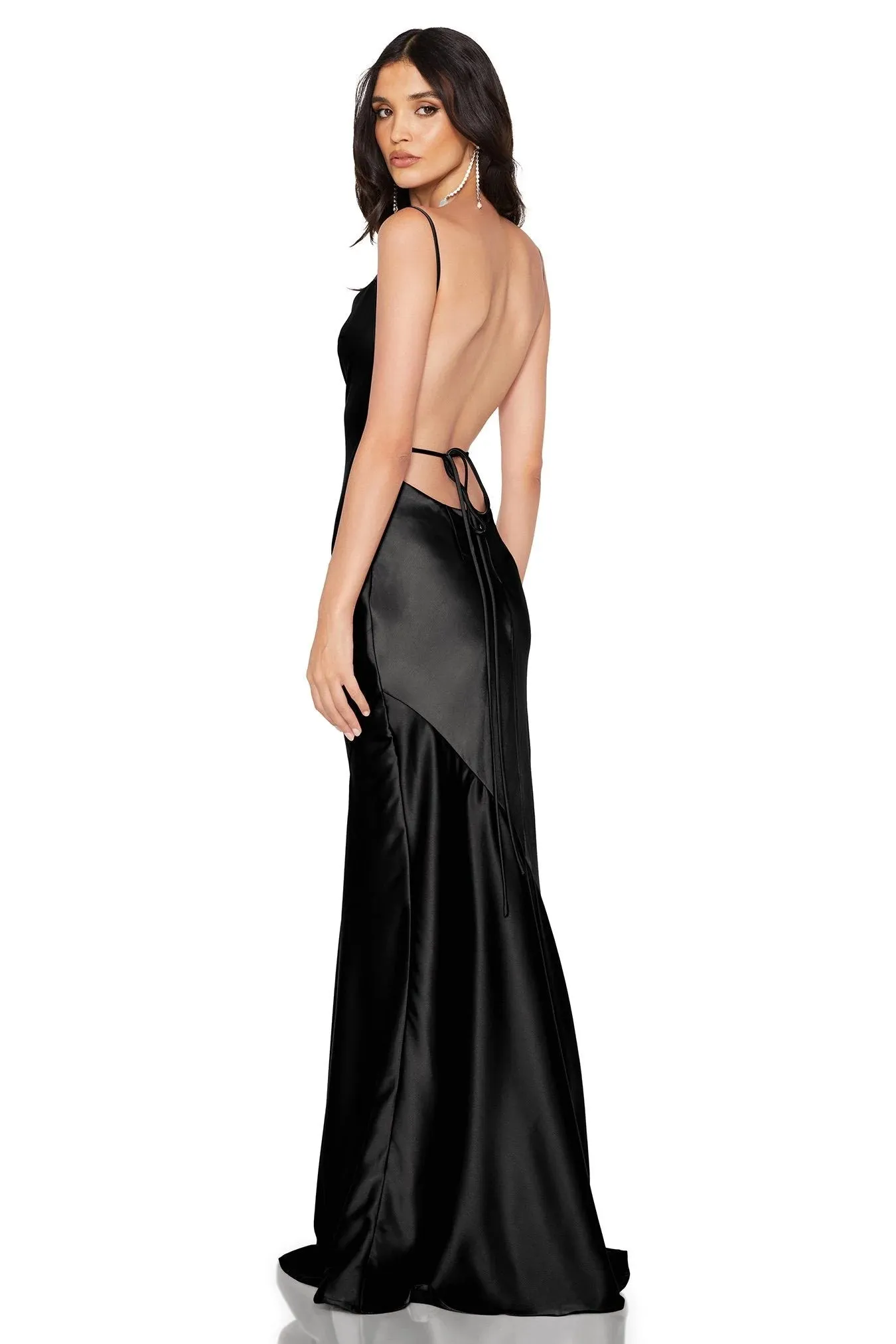 Entice Drape Gown in Black