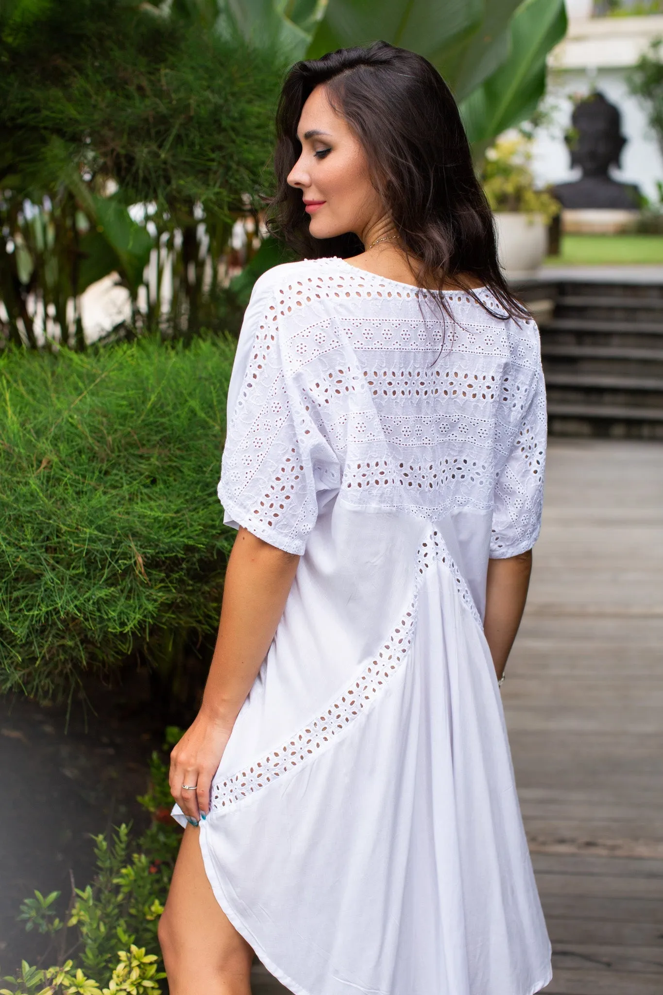 Eyelet Gypsy Flare Dress