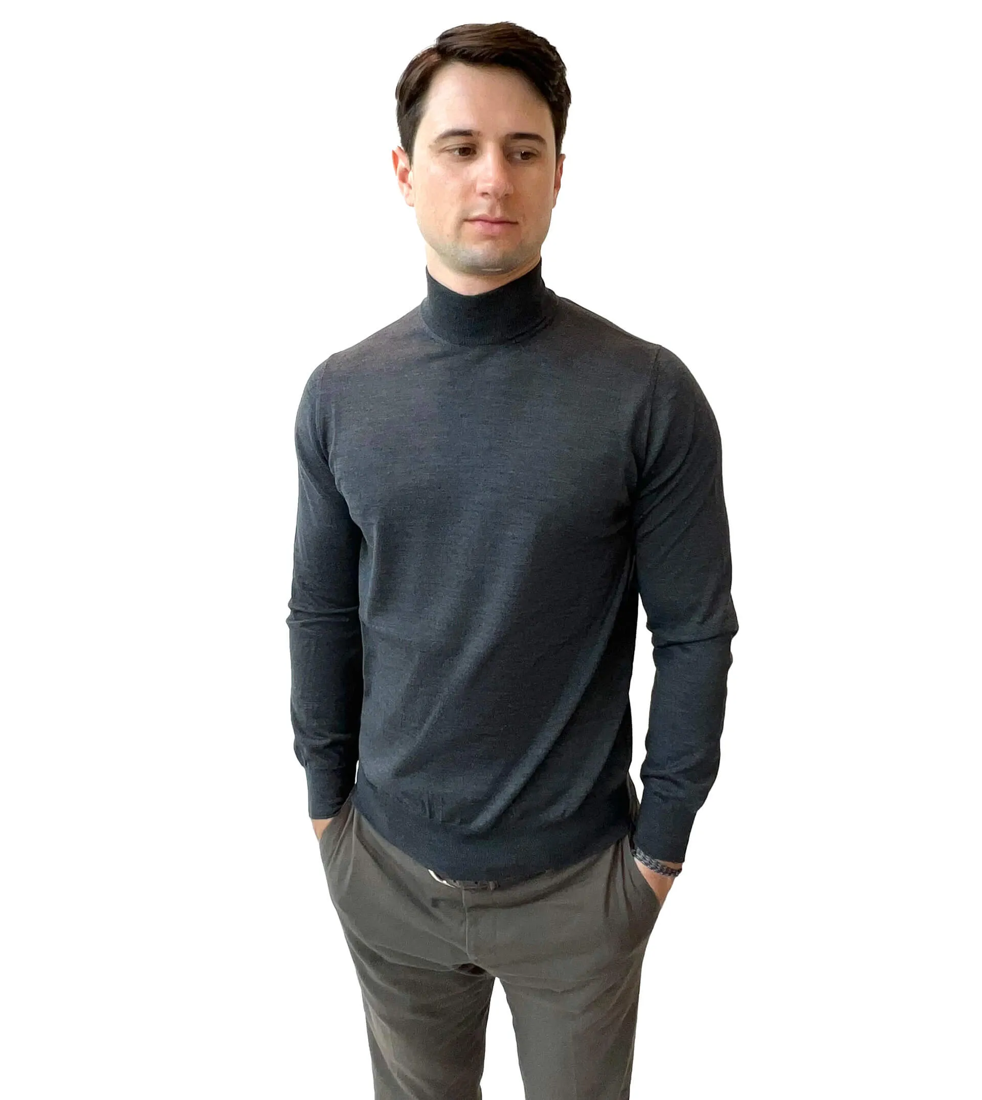 FIORONI Wool/Cashmere Mock-Neck Sweater  Colors