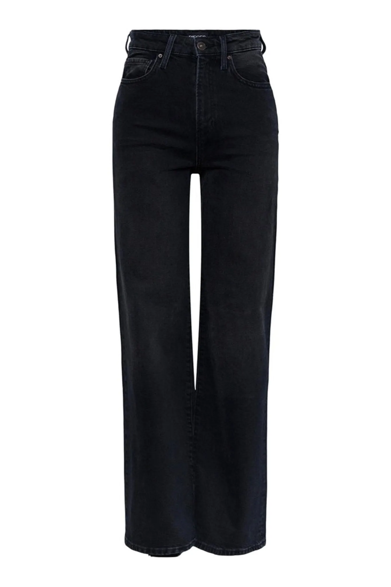 Flikka High Waist Wide Jeans - Black Denim