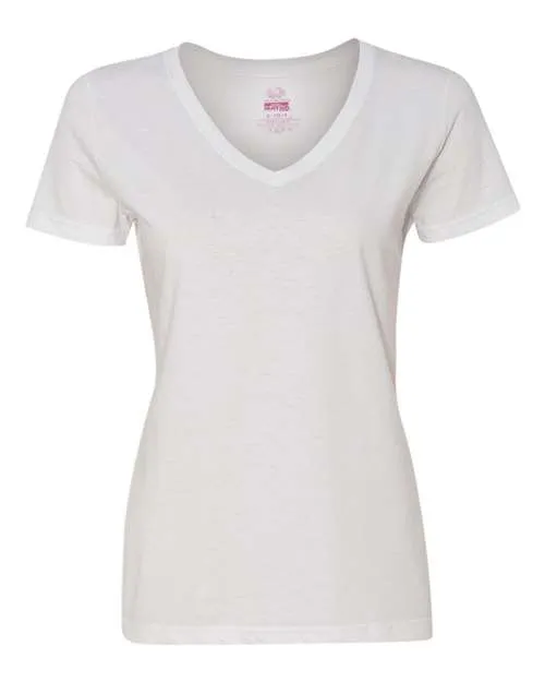 Fruit of the Loom HD Cotton Women's V-Neck T-Shirt