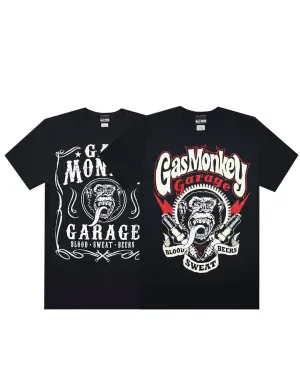 Gas Monkey Fast N' Loud Blood Sweat Beers Sparkplugs Logo Men's T-Shirt 2pk Bundle