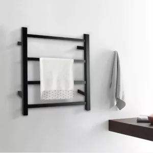 Heated Towel Rail Square 4/6/8 Bar - Black