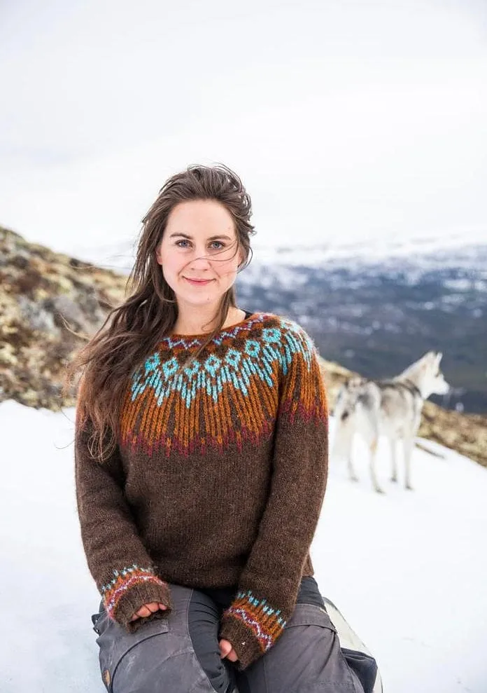 Hopi Lagoon Heather Lettlopi sweater - Knitting Kit