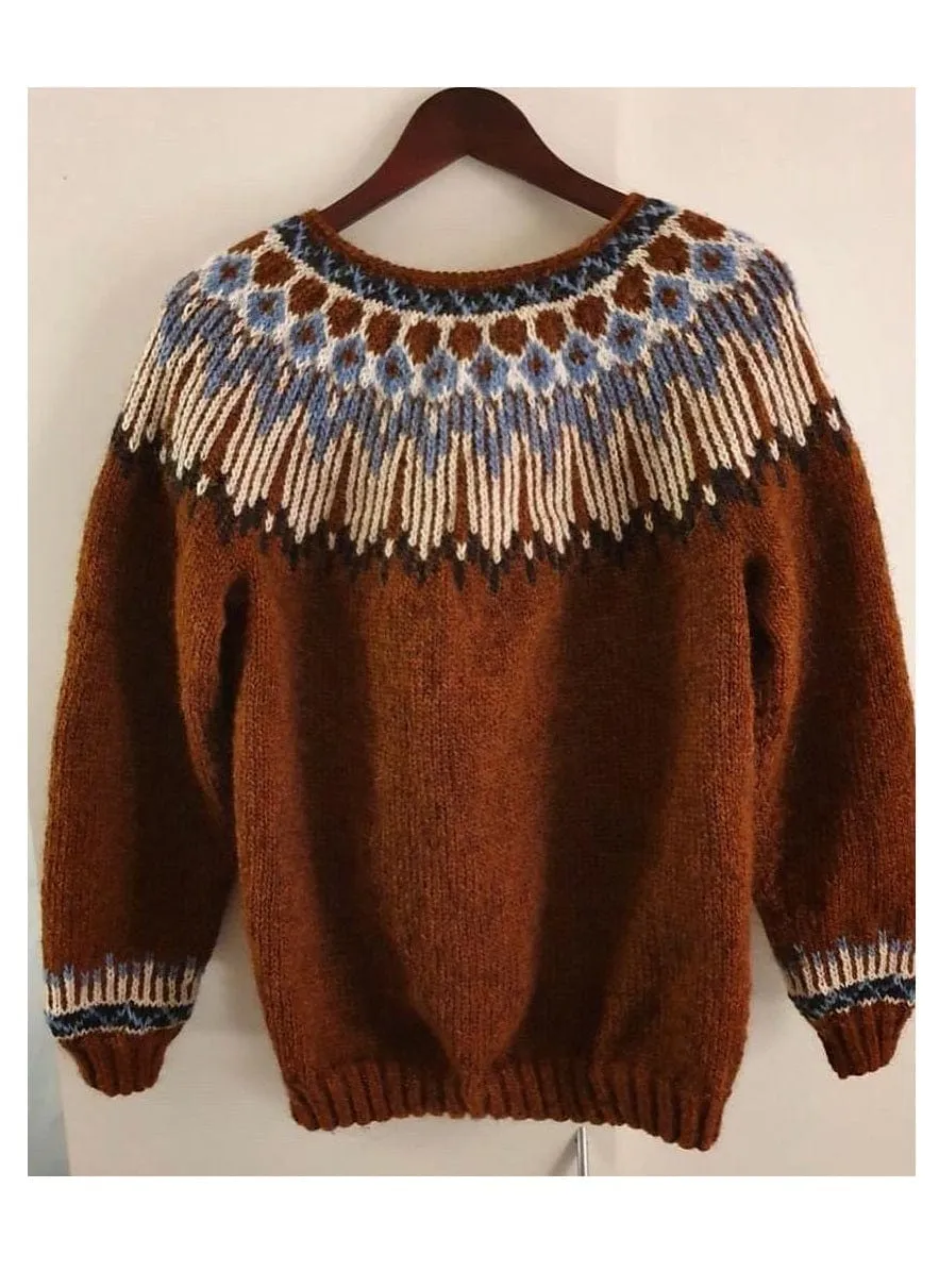 Hopi Lagoon Heather Lettlopi sweater - Knitting Kit