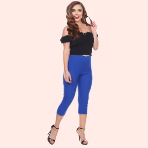 Hot Time Cropped Stetch Pant in Royal Blue