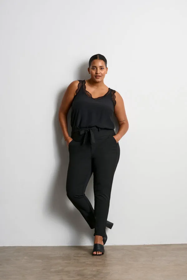 Kaffe Curve Jia Belt Pants in Black