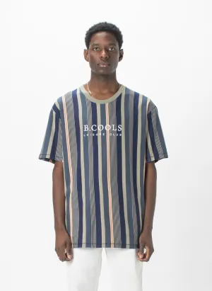 Leisure Club Tee Sage Stripe