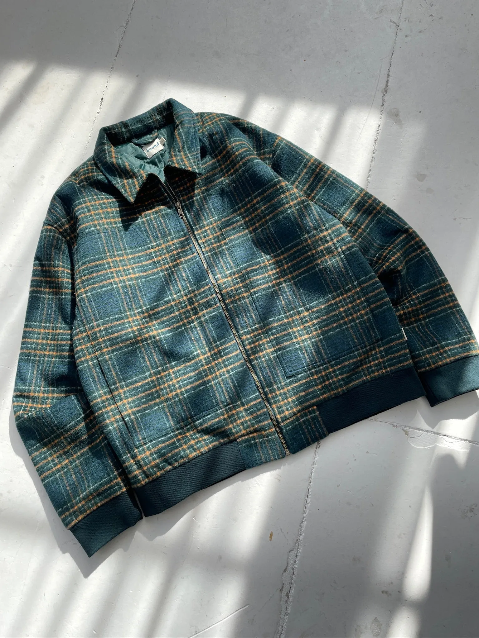 LENOX CHECK WOOL BOMBER