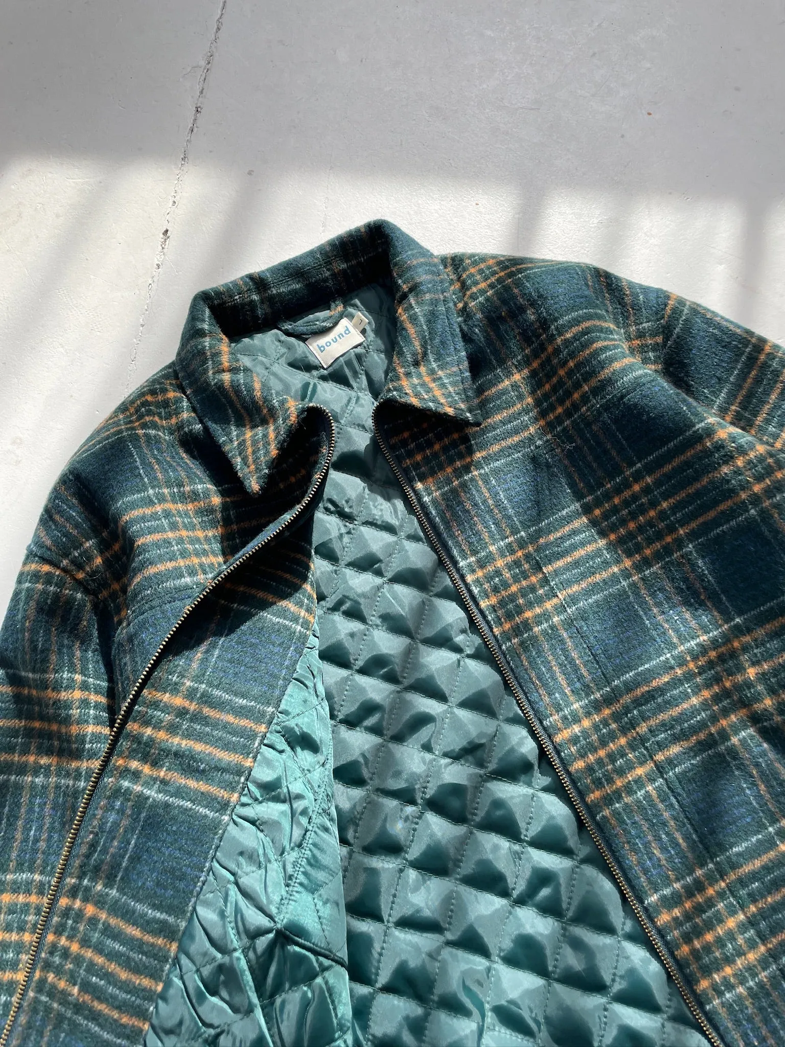 LENOX CHECK WOOL BOMBER