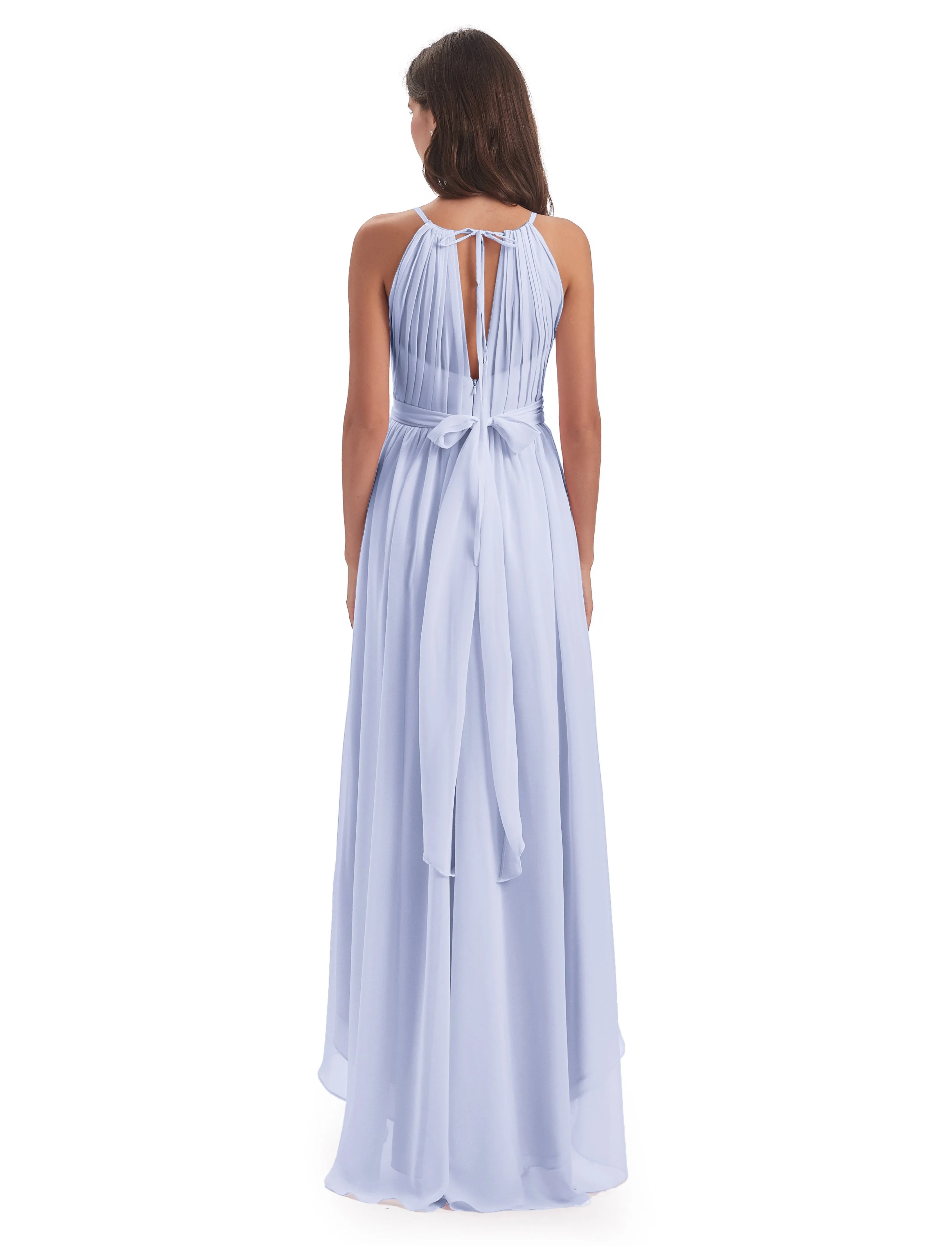 Lilly Dreamy Halter High-Low Chiffon Bridesmaid Dresses