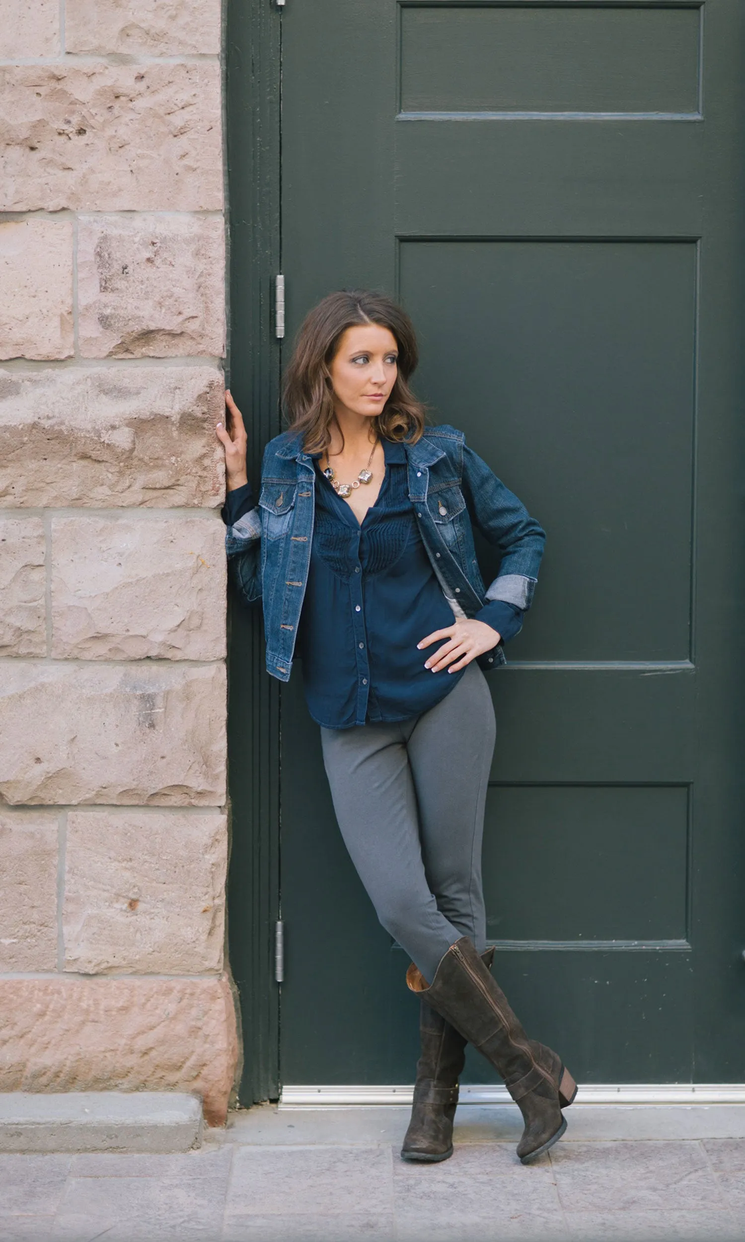 Lily Aldridge for Velvet by Graham & Spencer Ash Denim Jacket