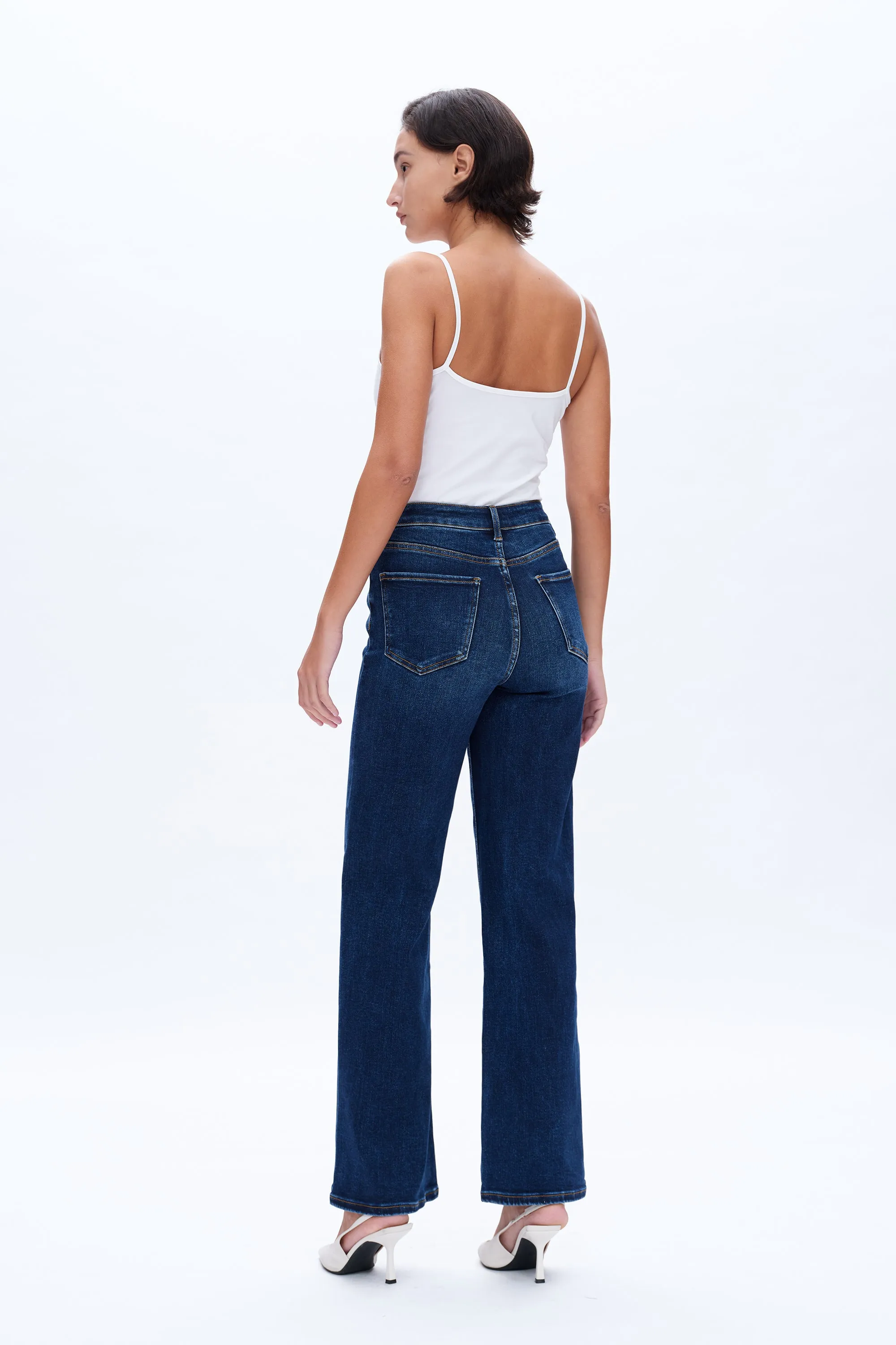 Linda High Rise Wide Leg Denim Jeans