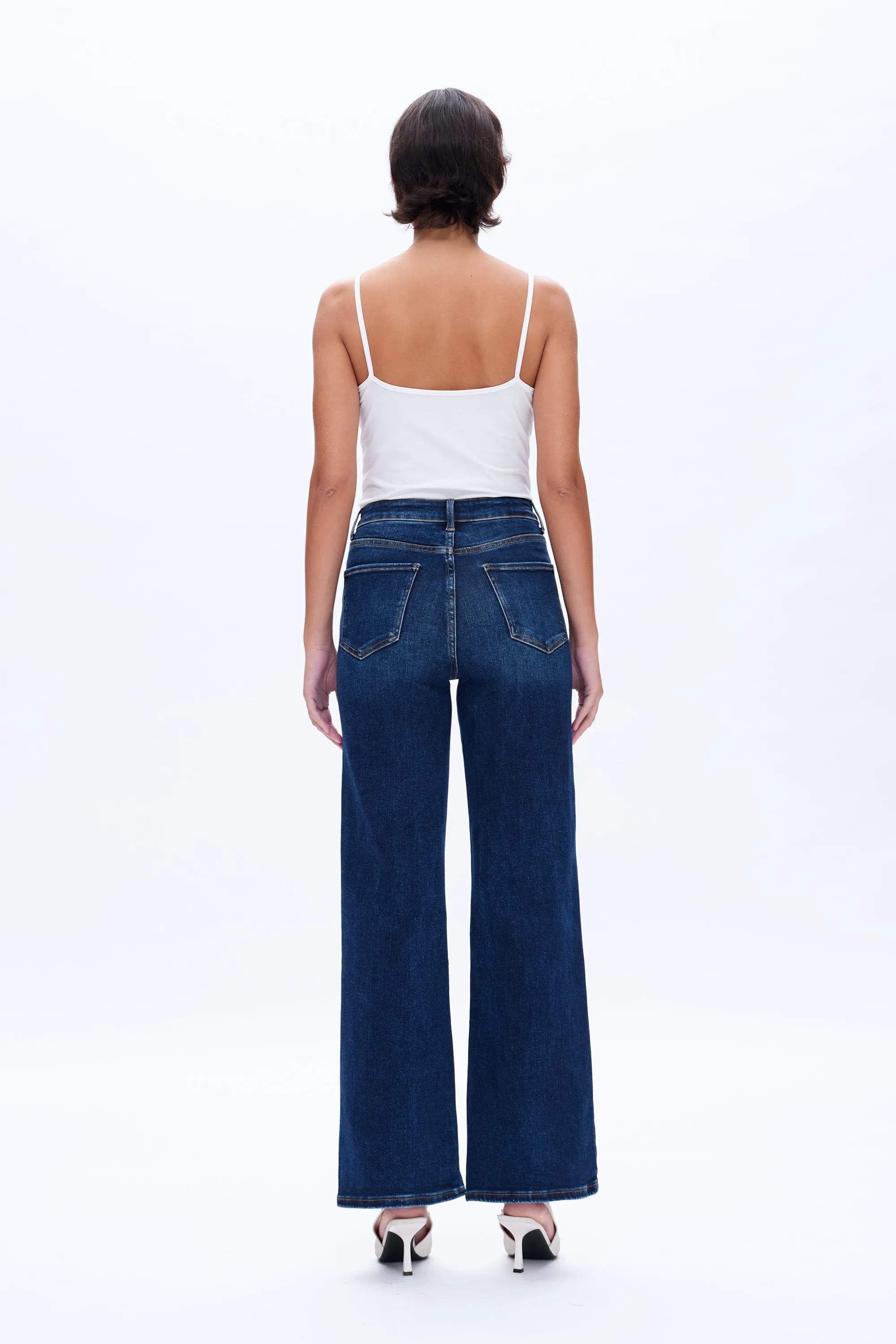 Linda High Rise Wide Leg Denim Jeans