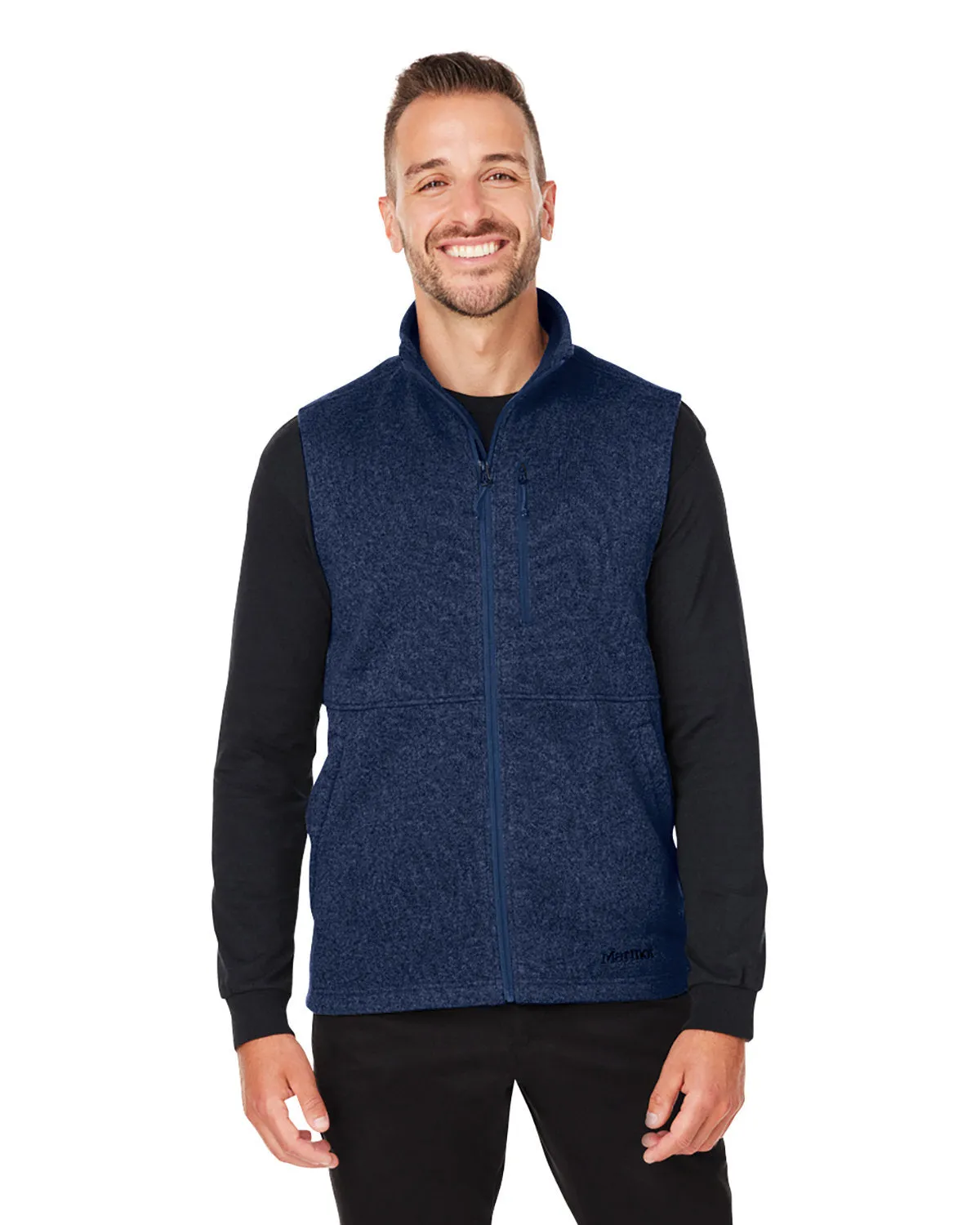 Marmot Men's Dropline Sweater Fleece Vests, Arctic Navy