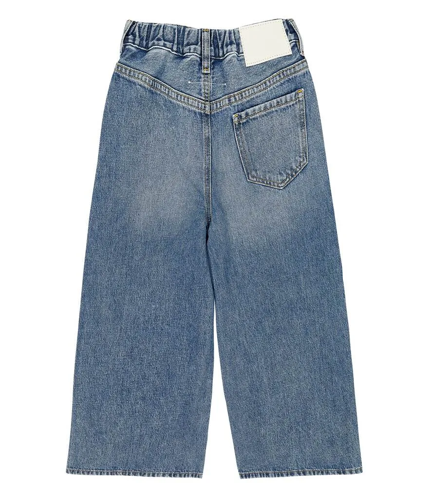 MM6 Maison Margiela wide leg jeans, blue